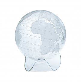 Clear & Frosted 12in. Diameter Sphere on Triangle Base